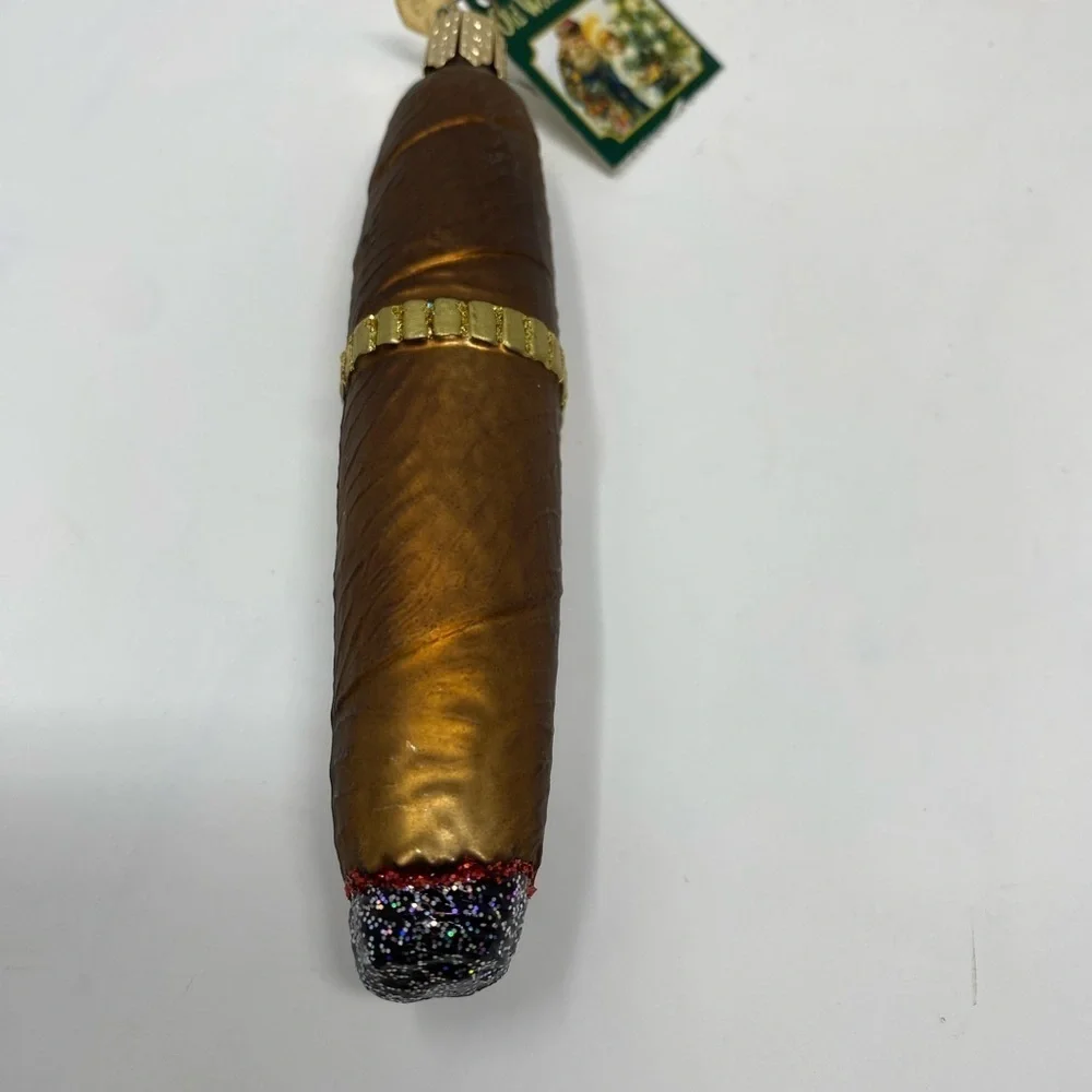 NEW - Cigar Shaped Holiday Ornament
